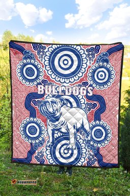 western premium quilt bulldogs simple indigenous