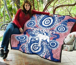 western premium quilt bulldogs simple indigenous