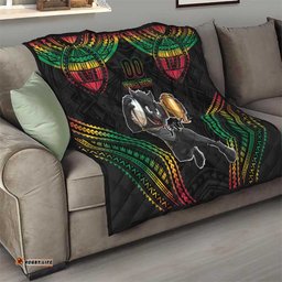 custom panthers champion grand final 2024 quilt with polynesian style