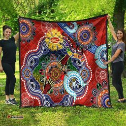 custom naidoc week 2024 gold coast suns quilt australia aboriginal dot painting