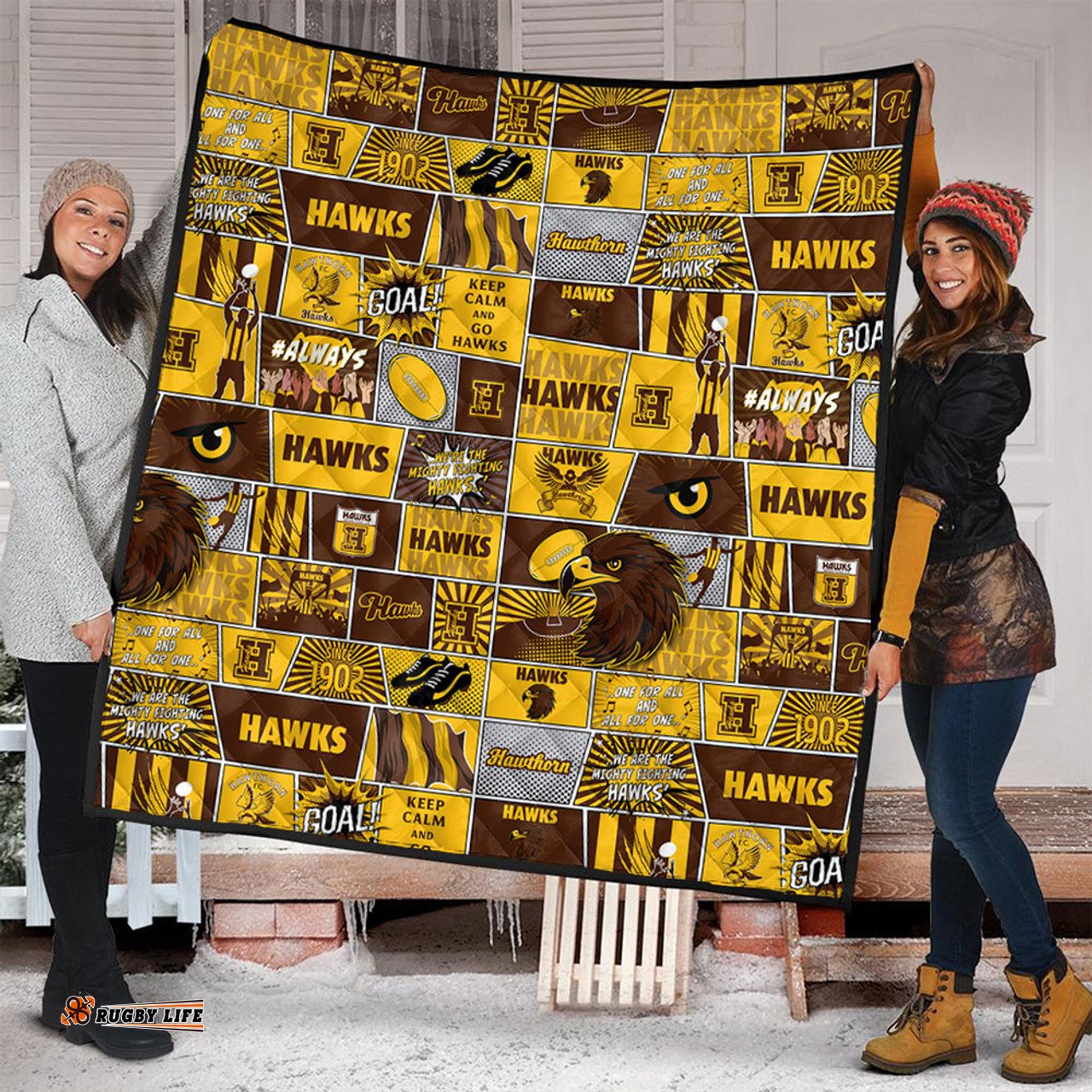 Amazing Aussie Hawthorn Legacy Of The Pride Comic Style Quilt
