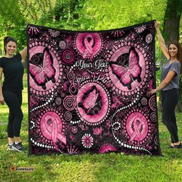 personalised australia indigenous quilt breast cancer ribbon think pink black version