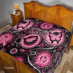 personalised australia indigenous quilt breast cancer ribbon think pink black version