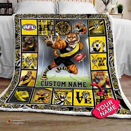 richmond football club quilt blanket afl quilt blanket mascot personalized