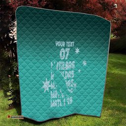 australia soccer matildas custom quilt turquoise basic gradient
