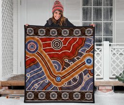 aboriginal premium quilt aboriginal dot painting art 01