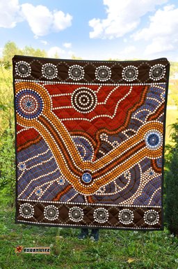 aboriginal premium quilt aboriginal dot painting art 01