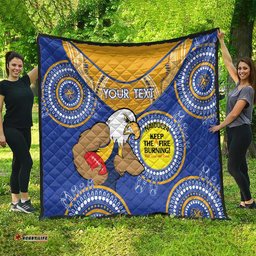 custom afl eagles naidoc week quilt keep the fire burning indigenous art