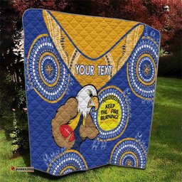 custom afl eagles naidoc week quilt keep the fire burning indigenous art