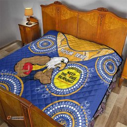 custom afl eagles naidoc week quilt keep the fire burning indigenous art