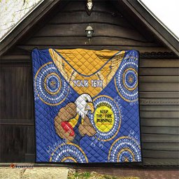 custom afl eagles naidoc week quilt keep the fire burning indigenous art