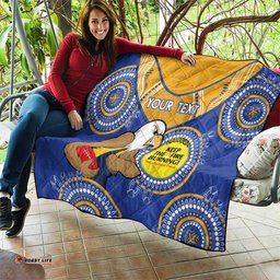 custom afl eagles naidoc week quilt keep the fire burning indigenous art