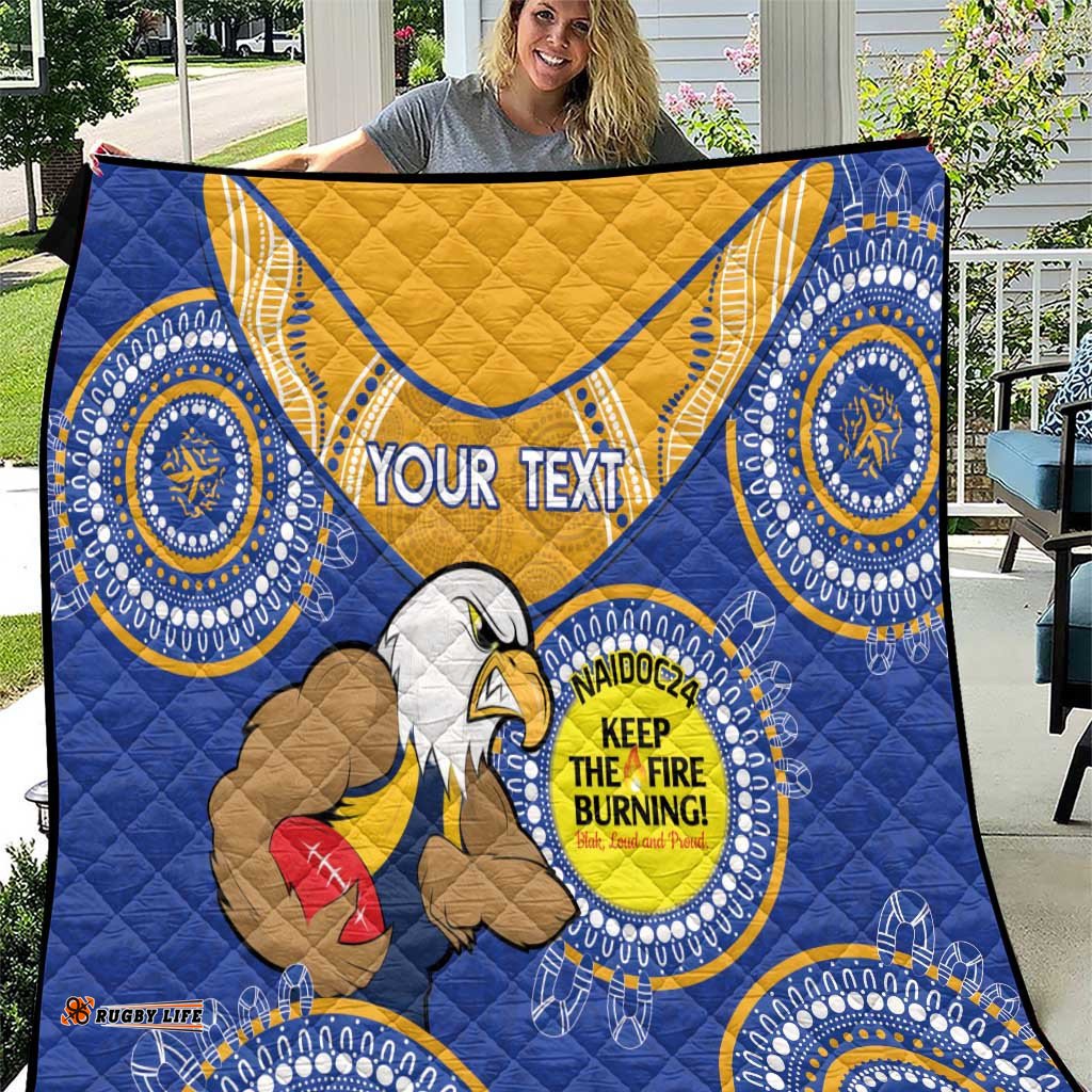 custom afl eagles naidoc week quilt keep the fire burning indigenous art