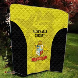 australia cricket quilt 2024 world cup go aussie gold version