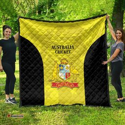 australia cricket quilt 2024 world cup go aussie gold version