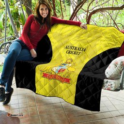 australia cricket quilt 2024 world cup go aussie gold version