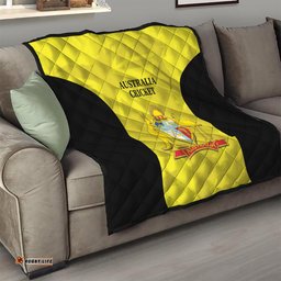 australia cricket quilt 2024 world cup go aussie gold version