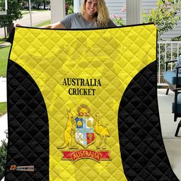 australia cricket quilt 2024 world cup go aussie gold version
