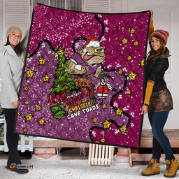 Queensland Cane Toads Christmas Custom Quilt - Let's Get Lit Chrisse Pressie Quilt