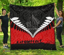 new zealand anzac quilt lest we forget premium quilt red