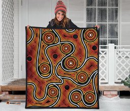 aboriginal premium quilt indigenous circle dot painting ver01