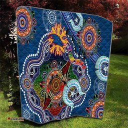 custom naidoc week 2024 adelaide crows quilt australia aboriginal dot painting