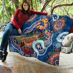 custom naidoc week 2024 adelaide crows quilt australia aboriginal dot painting
