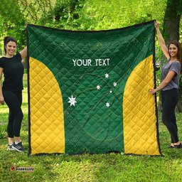 custom australia basketball quilt go champions aussie boomers national color