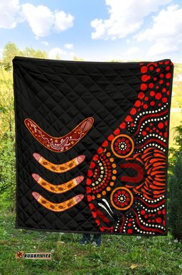 aboriginal premium quilt aboriginal boomerangs with dot painting pattern