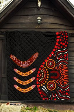 aboriginal premium quilt aboriginal boomerangs with dot painting pattern