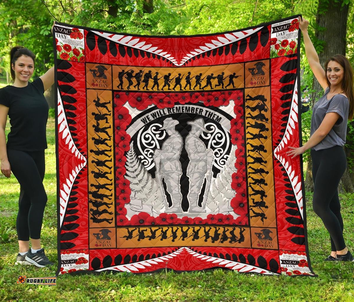 new zealand anzac day quilt lest we forget
