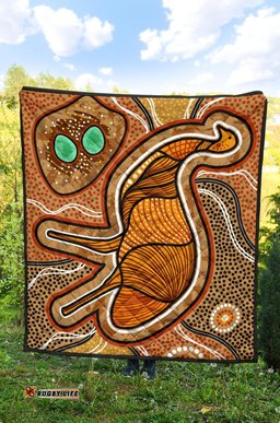 aboriginal premium quilt indigenous emu vintage stye