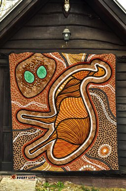 aboriginal premium quilt indigenous emu vintage stye
