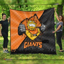 Amazing Aussie GWS GIANTS Breaking Through Fan Design Quilt