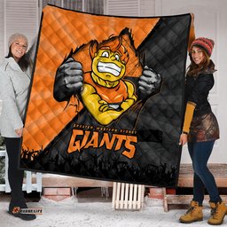 Amazing Aussie GWS GIANTS Breaking Through Fan Design Quilt