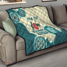 custom australia boomers quilt aboriginal with marble pattern cyan