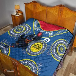 custom afl crows naidoc week quilt keep the fire burning indigenous art