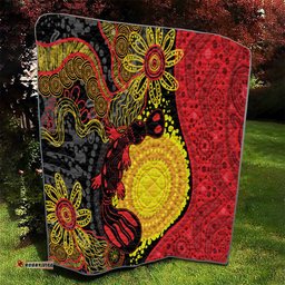 platypus aboriginal art style quilt