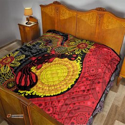 platypus aboriginal art style quilt