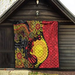 platypus aboriginal art style quilt