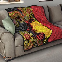 platypus aboriginal art style quilt