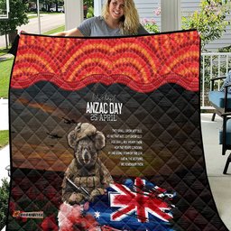 australia anzac day quilt koala and kangaroo red poppy flower field aboriginal pattern