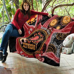 custom australia indigenous rugby quilt 2024 aboriginal all stars