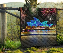 premium quilts sydney opera coverlets midnight landscape art