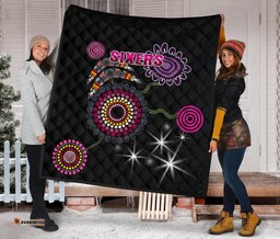 sydney premium quilt sixers indigenous black