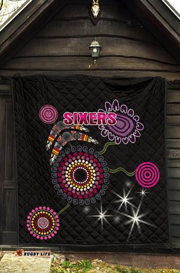 sydney premium quilt sixers indigenous black