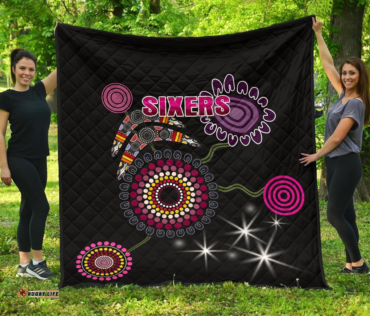 sydney premium quilt sixers indigenous black