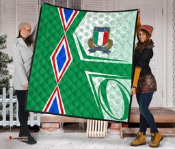italy rugby premium quilt gli azzurri vibes green