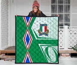 italy rugby premium quilt gli azzurri vibes green