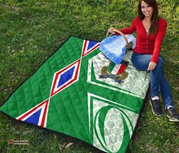 italy rugby premium quilt gli azzurri vibes green